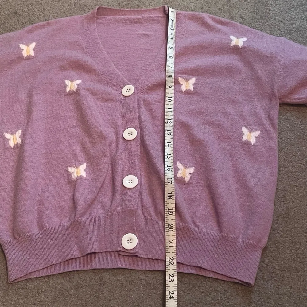 ROMWE Purple Butterfly Cardigan Sweater - Image 8