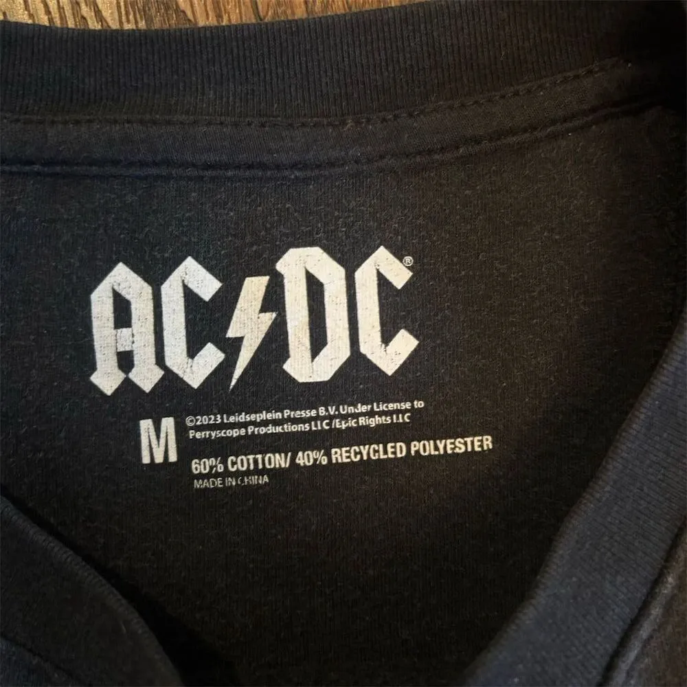 AC/DC "We Salute You" Unisex Crew Neck Sweatshirt Black Size M - Image 6