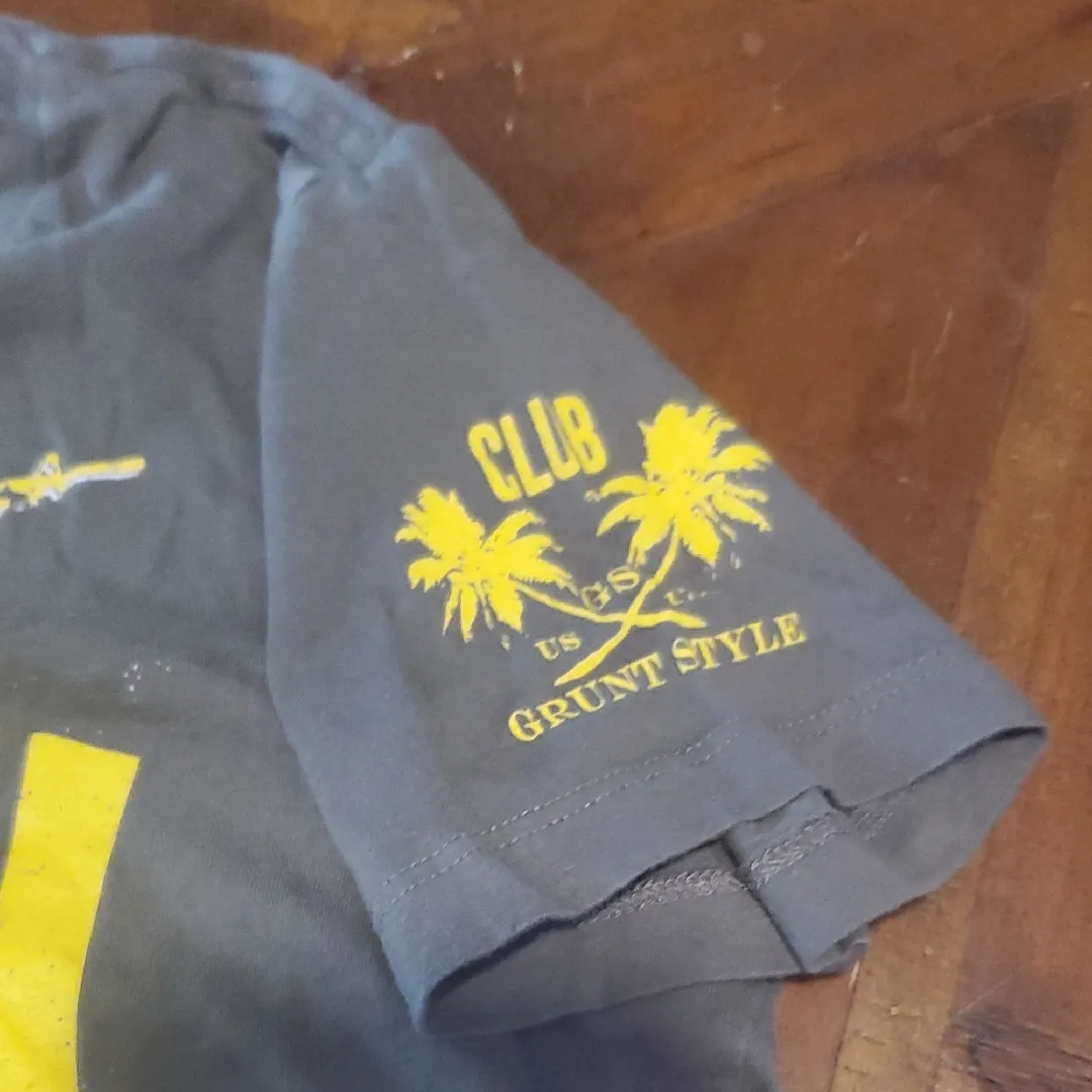Grunt Style Olive and Yellow Short Sleeve Tee - Image 4
