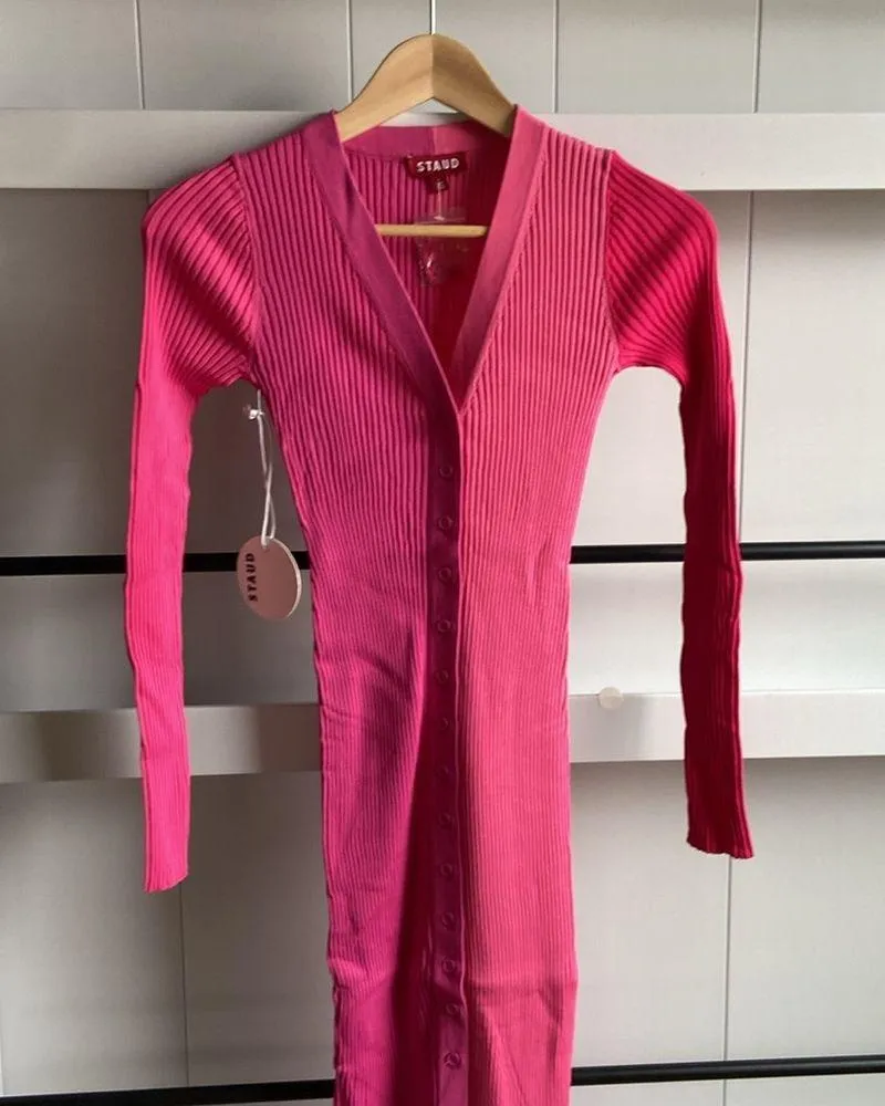 STAUD cardigan knit dress. Xs - Image 4