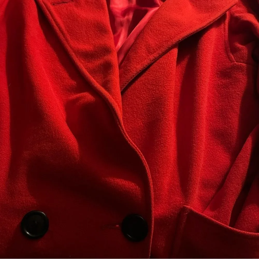 Mackintosh New England Red Vintage Peacoat Jacket Coat Size 8 Made In The USA - Image 4