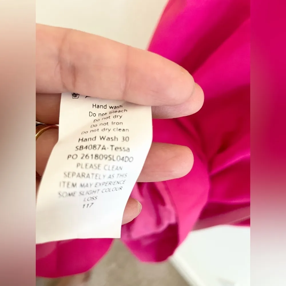 House of CB Pink Tessa Crepe Bodice dress sleeveless mid length XS NWT - Image 4