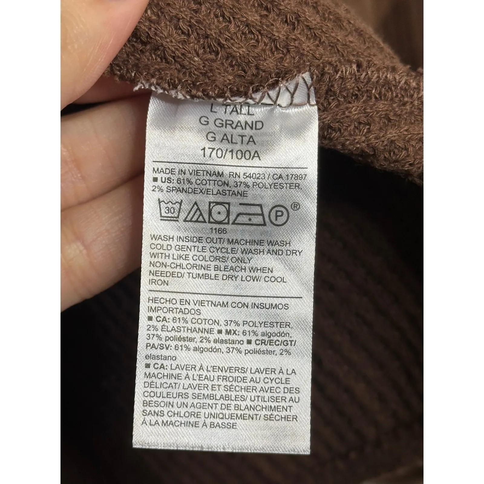 Old Navy Oversized Cozy Waffle Henley Top Size Large Tall - Image 5