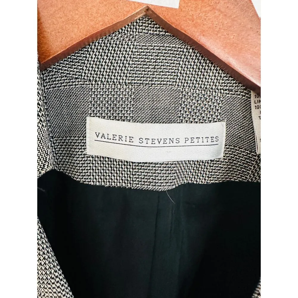 Vintage 90s Cropped Blazer Structured Minimalist Jacket Sharp Shoulders SZ 2P Black - Image 4