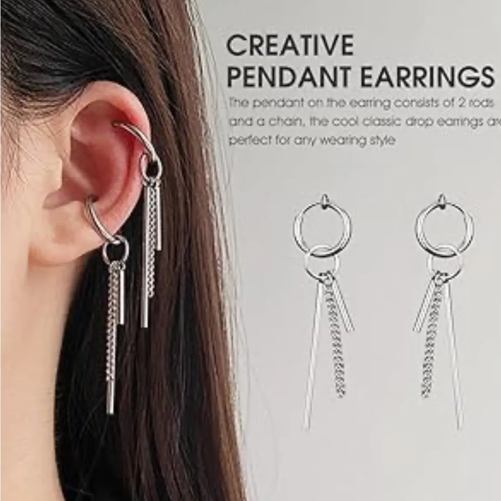 Vince Camuto Gold Hexagon Crystal stones and Geometric bars with crystal  2 pair - Image 11