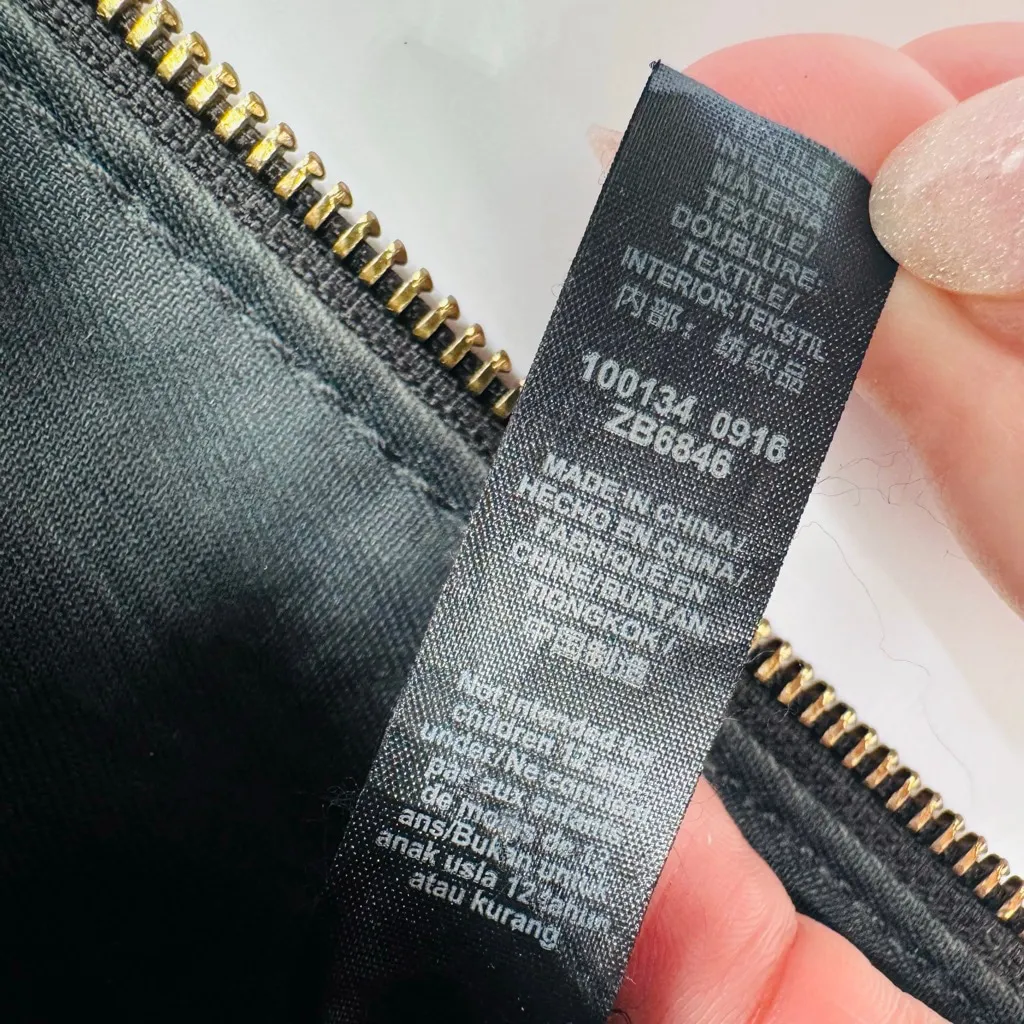 Fossil Corey Crossbody Bag Black Brown Goat Hide Leather - Image 9