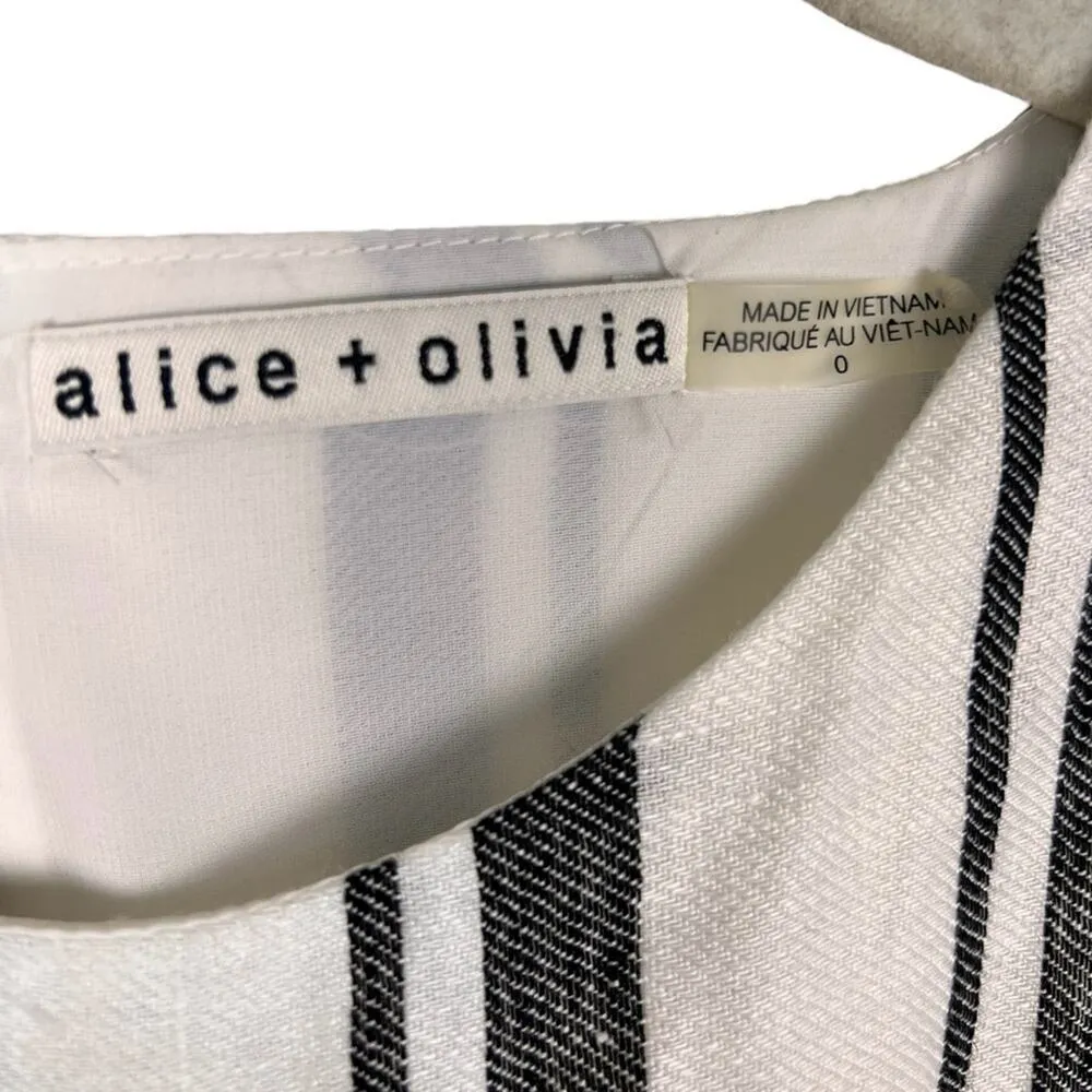 Franny Linen Gaucho Striped Jumpsuit 0 XS Belted European Summer - Image 3