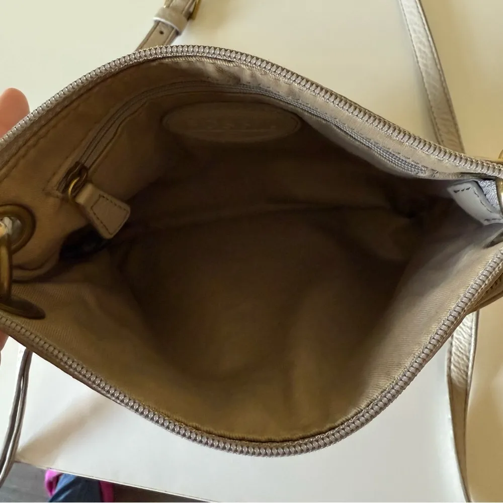 Fossil Crossbody Handbag Bag Purse Pebbled Leather - Image 4