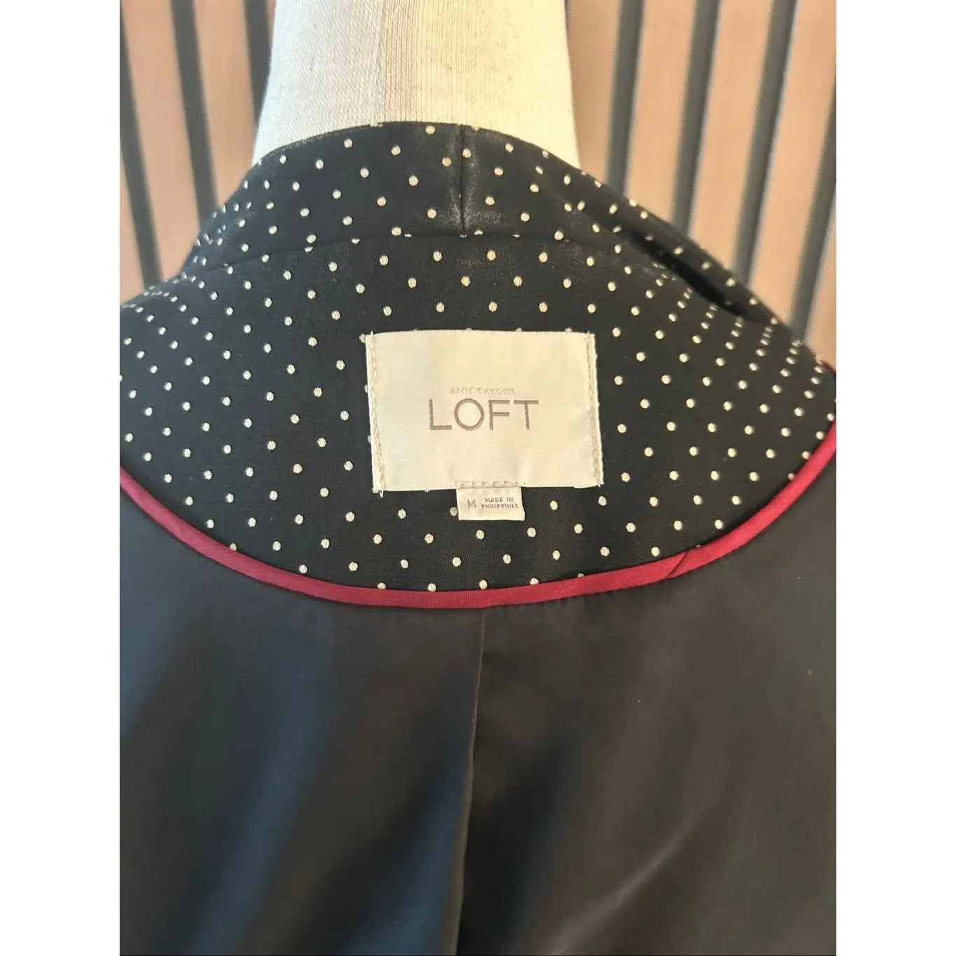 Loft polkadot blazer size M work blazer office wear - Image 6
