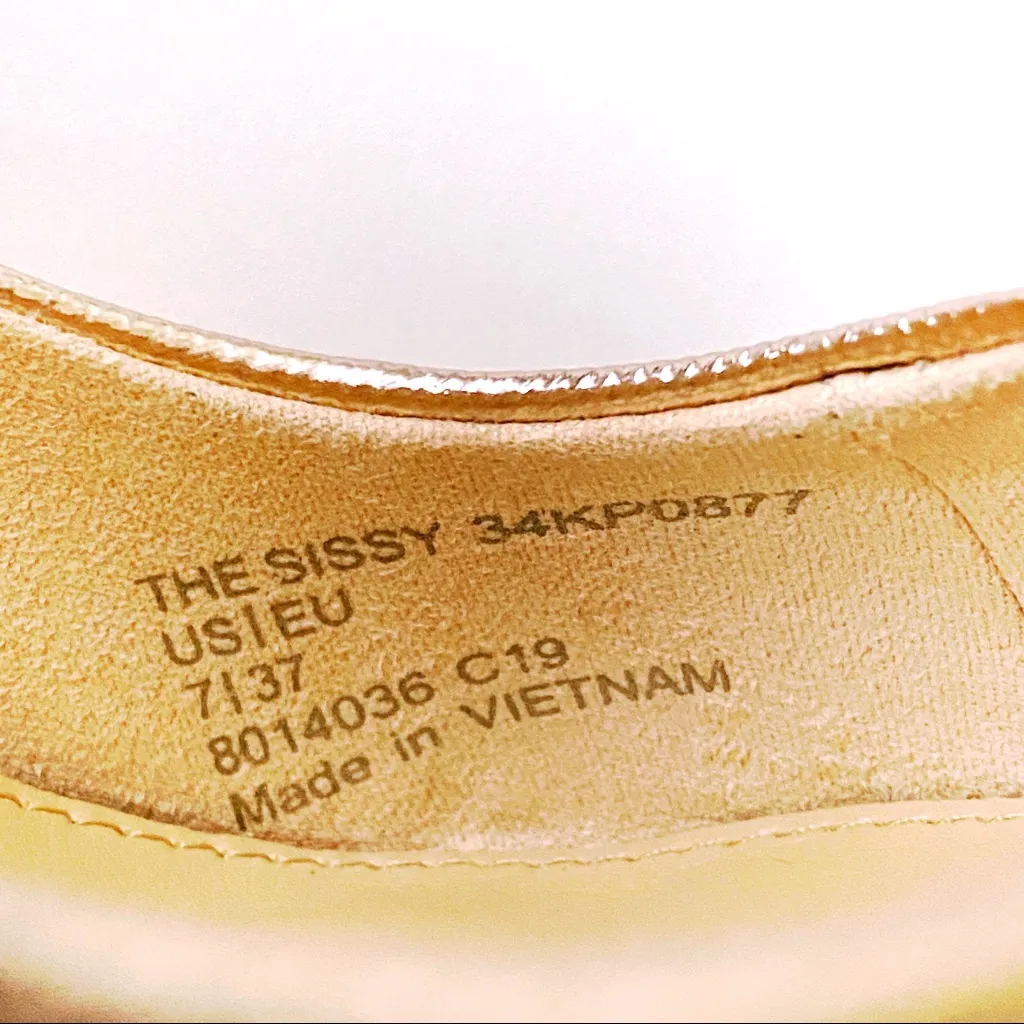 Katy Perry The Sissy Gold High Heels Pumps Womens Size 7 Shoes Metallic Shiny - Image 8