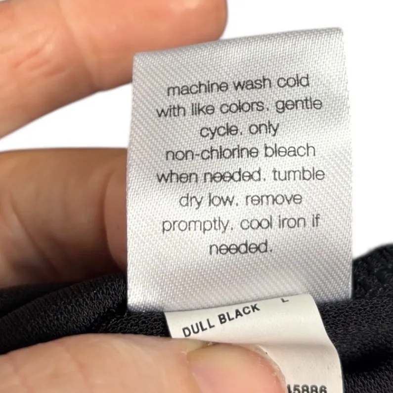 Elizabeth & James Black Sleeveless V Neck Maxi Dress Sz L Minimalist Liquid Knit - Image 8