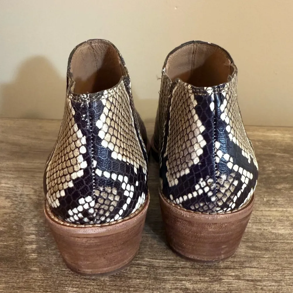 Madewell Sonia Leather Python Snake Embossed Ankle Boots Booties Woman’s Size 7 - Image 5