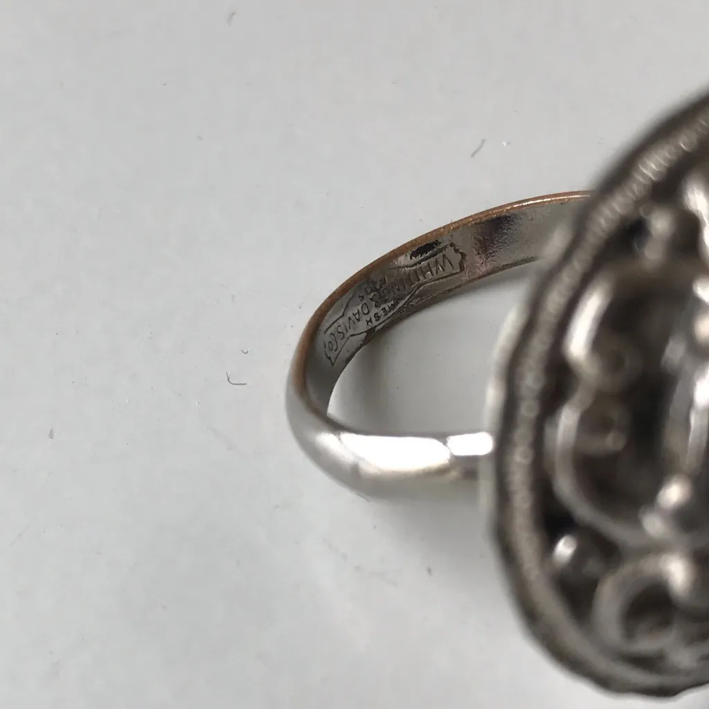 Whiting & Davis Vintage Blue Stone Ring - Image 9