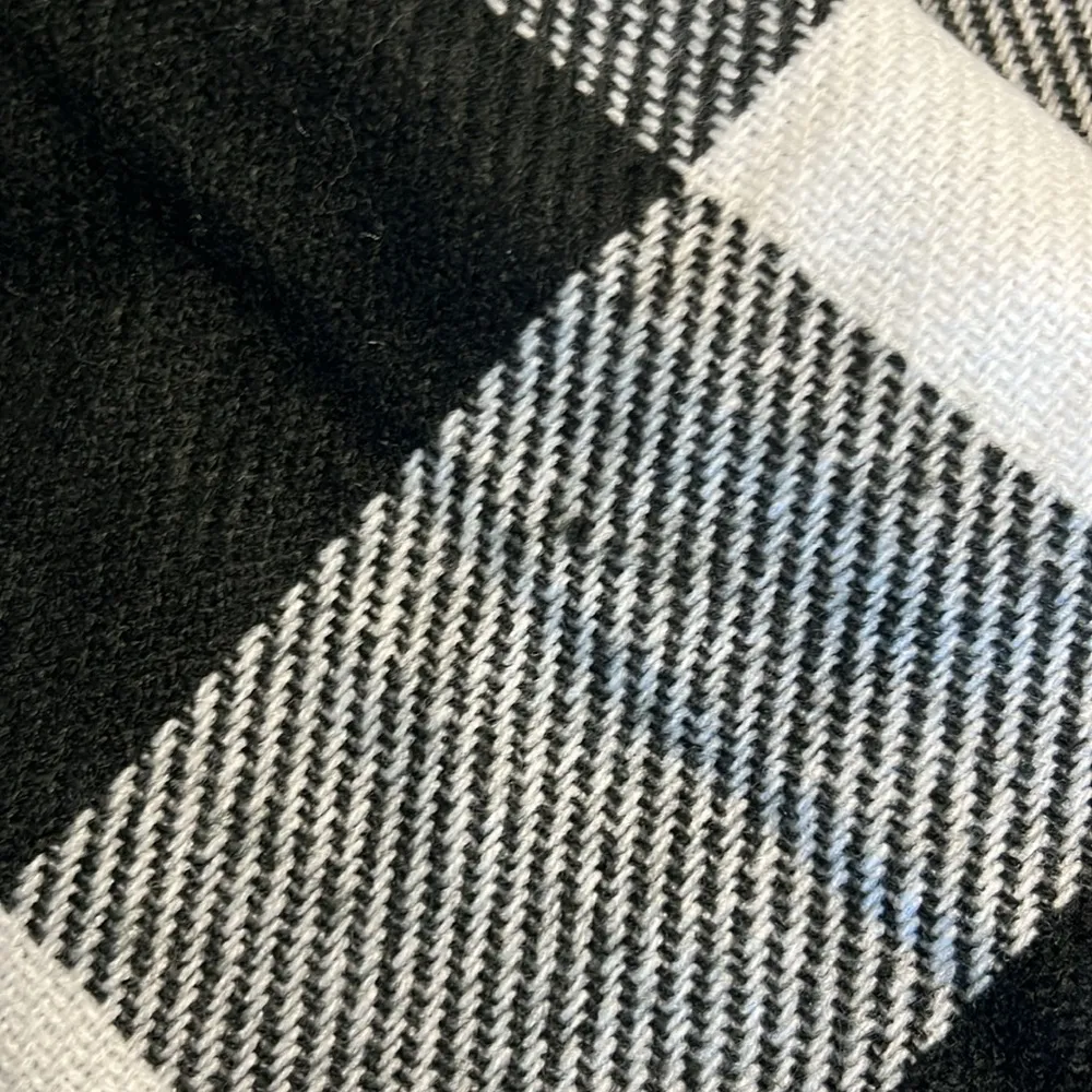 Black White Plaid Scarf New Buffalo Check - Image 11