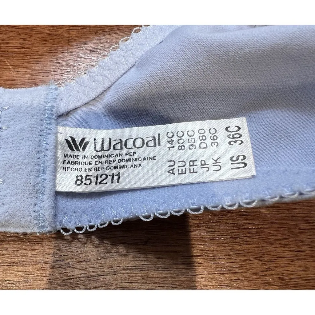 Wacoal Women Soft Embrace Underwire Bra 851211 36C Chambray Blue NWT - Image 6