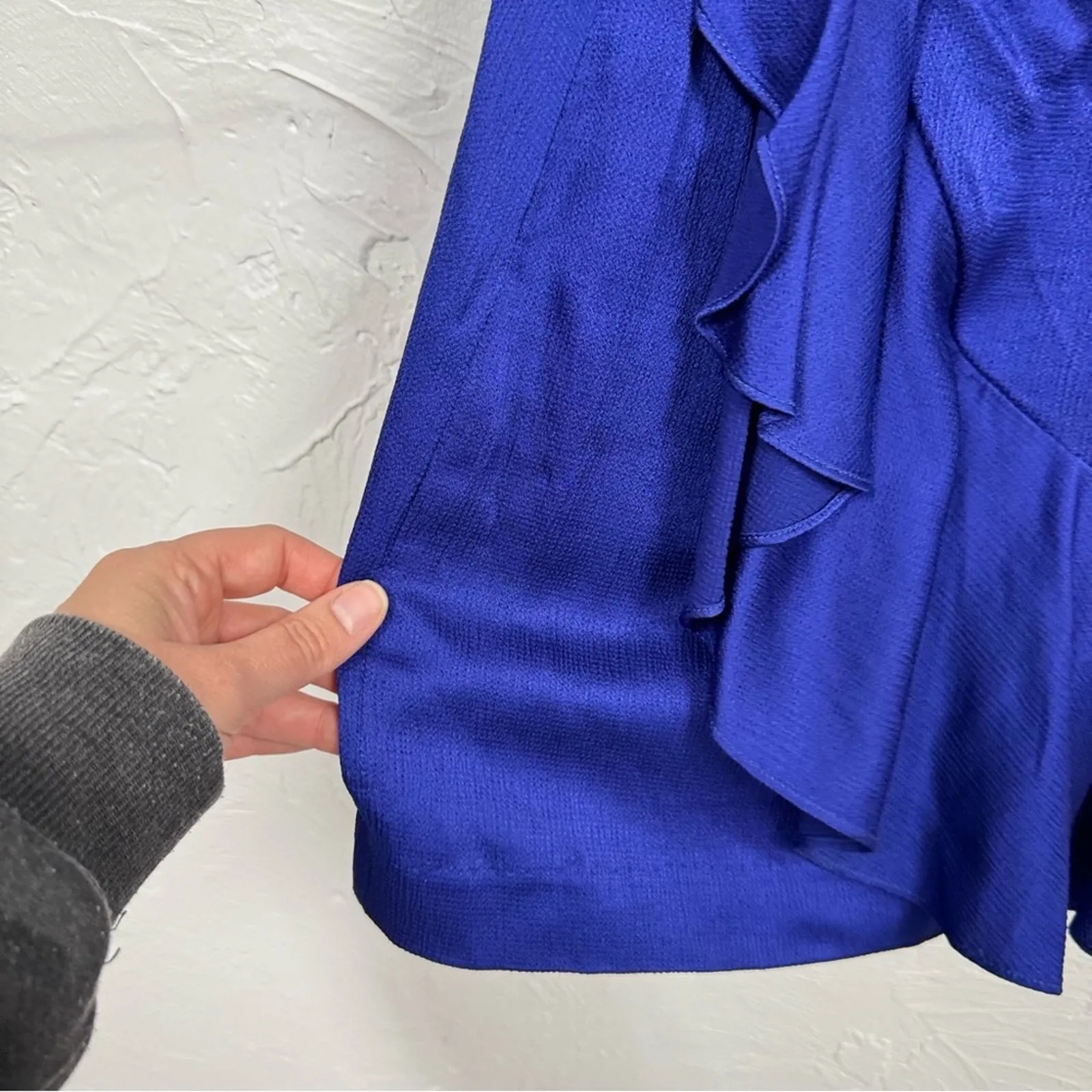 Intermix Blue Sharon Ruffled Mini Dress Womens 0 Romantic Formal Party Baddie - Image 3