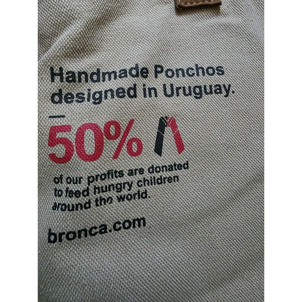 Bronca Tote Canvas Bag White Brown Handles Apparel Connecting Humanity Uruguay Size M - Image 4