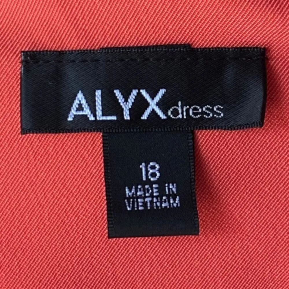 ALYX Tangerine Orange Sleeveless Fitted Summer Sheath Dress ~ Women's Size 18 - Image 5