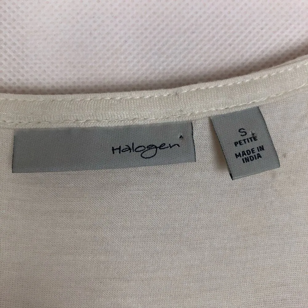 Halogen Beaded Mesh Tank Top Womens Small Fairy Chic Dressy Elegant Party Glam - Image 2