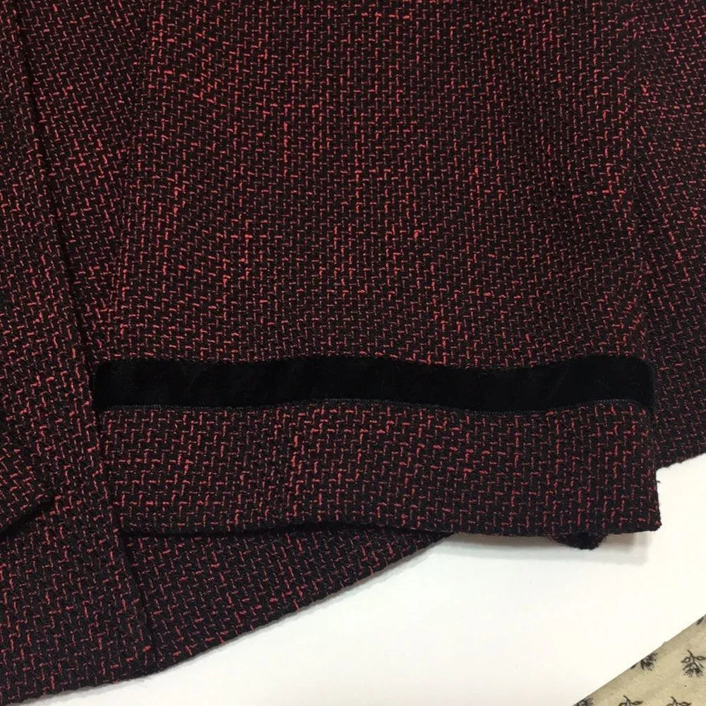 Plaza South Red and Black Velvet Skirt Set size 10 - Image 7