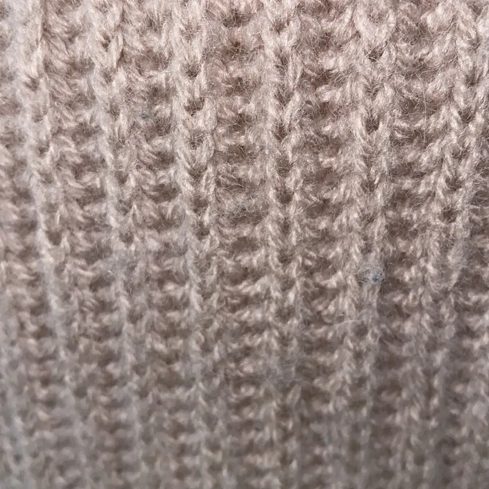 Team Club handmade wool blend taupe knit hooded cardigan/ jacket. Size S/M. Tan - Image 10