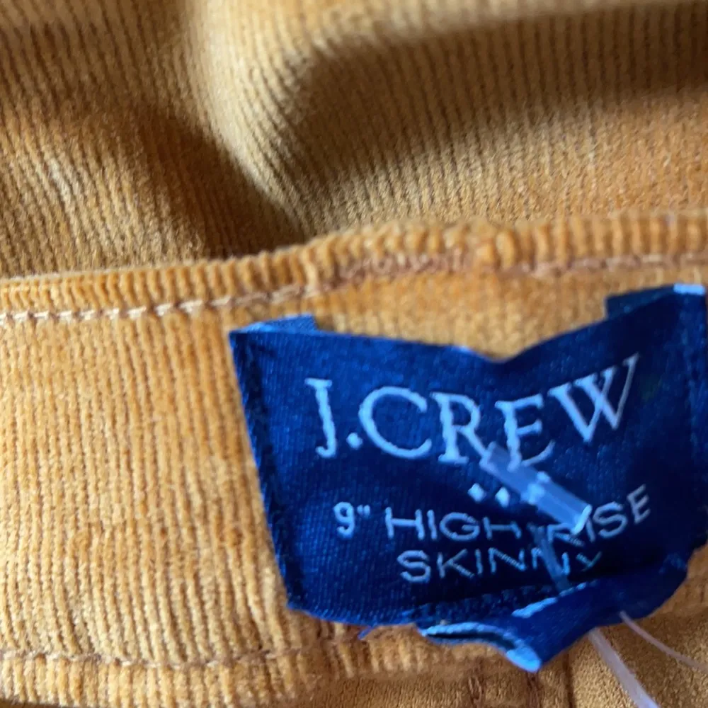 NWT J.Crew 9” High Rise Skinny Corduroy High Rise  Jeans Mustard Yellow - Image 2