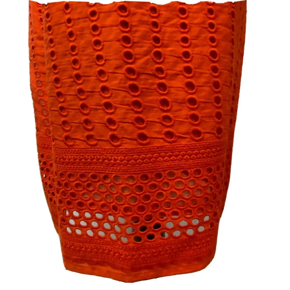 NWT Orientique Naturally Australian Womens Dress Embroidered with Cut Outs Small Orange - Image 6