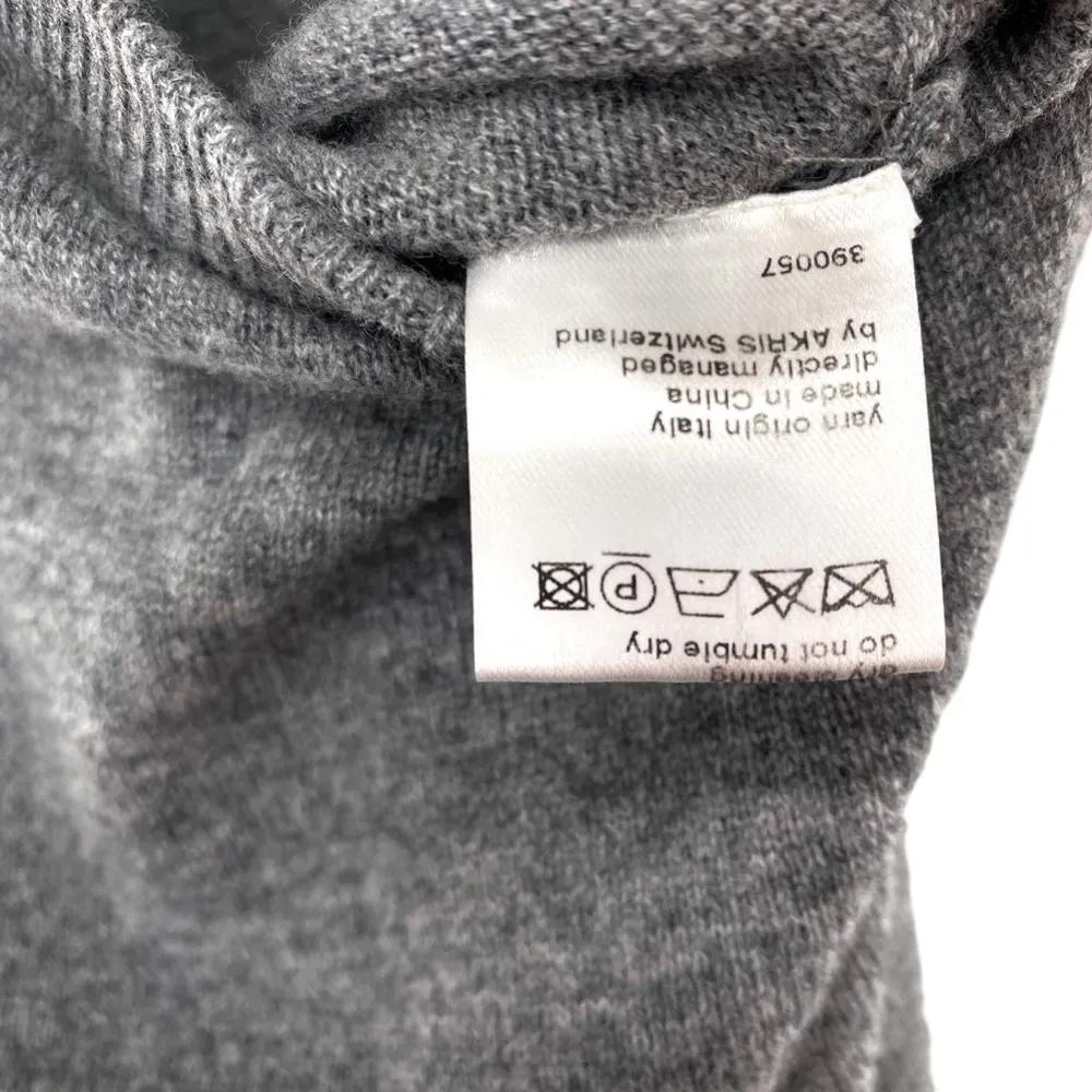 Akris Gray Cashmere Wool Knit Long Cardigan Sweater Tunic Top Set - Image 12