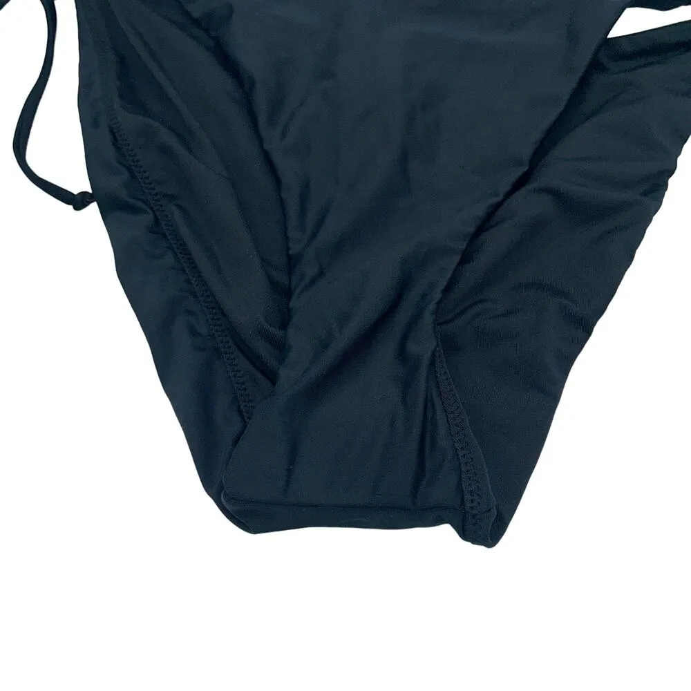 New NWT J. Crew Black Beaded Cheeky Side Tie Bikini Swim Bathing Suit Bottom XL - Image 4