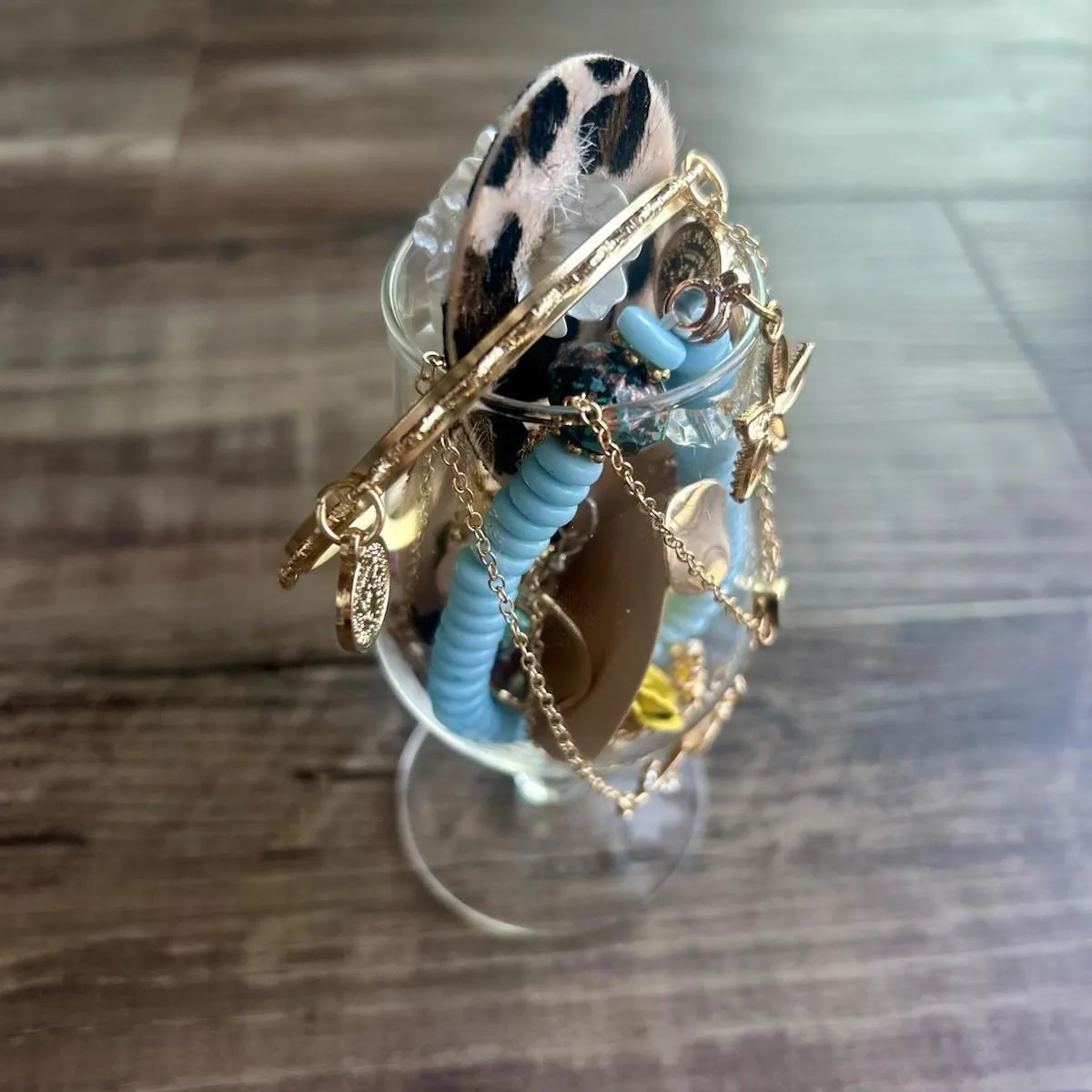 Mystery Jewelry Jar! Whimsical, Gold Tones, Colorful Flair! All Wearable! - Image 2