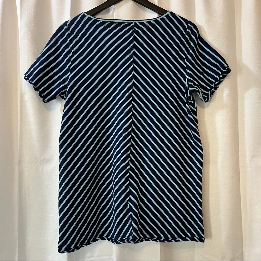 Soft Surroundings Indra Scoop Neck Raw Seams Pima Cotton Shirt - Size Me… - Image 4