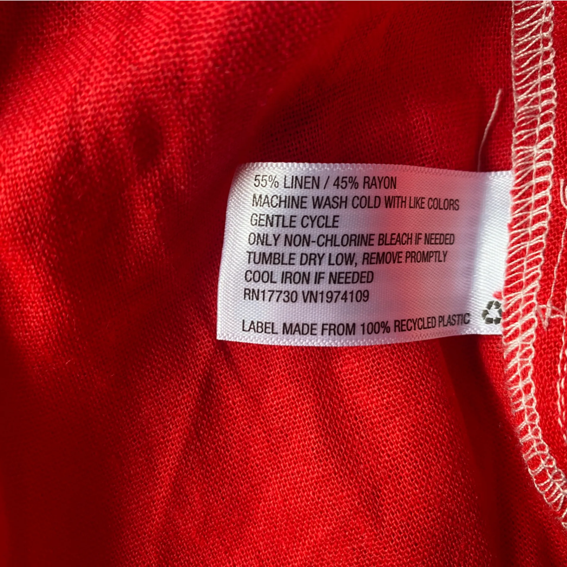 55% Linen 45% Rayon Plus Size Wild Fable‎ Red Woman Shorts Size XXL - Image 5