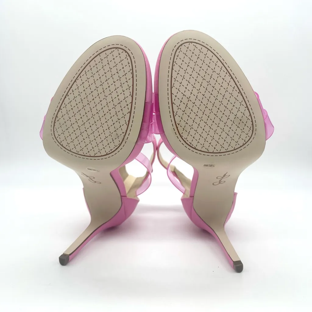 Jessica Simpson Women's High Heel Translucent Strap Ankle Strap Stiletto Pink 8 - Image 10