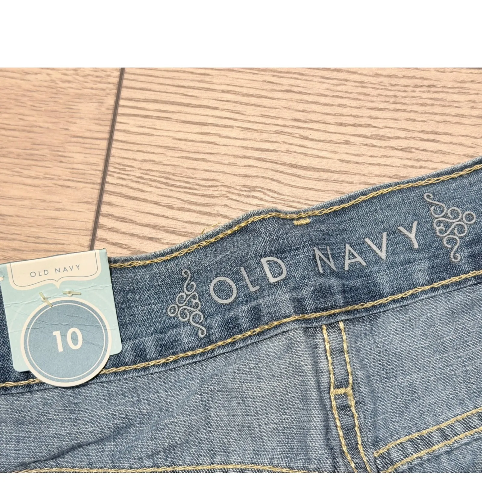 OLD NAVY Womens 10 Denim Jean Maxi Skirt Front Slit Classic Fit NEW NWT - Image 3