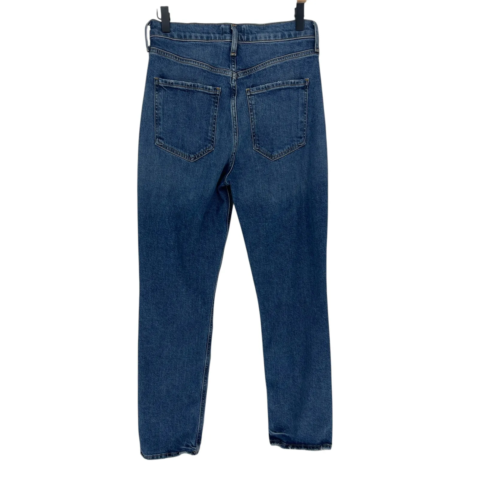 Agolde Riley Long High Rise Straight Jeans - Image 10