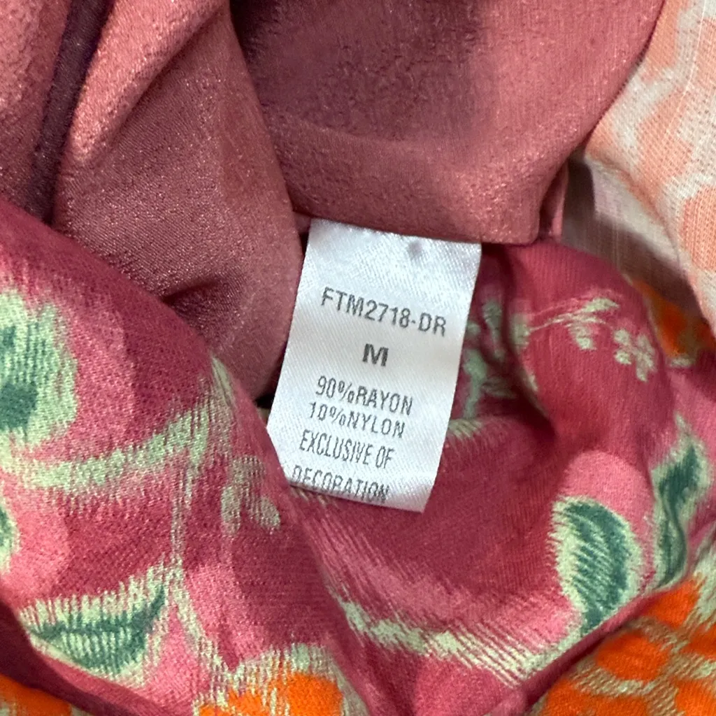 THML Vibrant Pink and Orange Midi Dress - Image 8