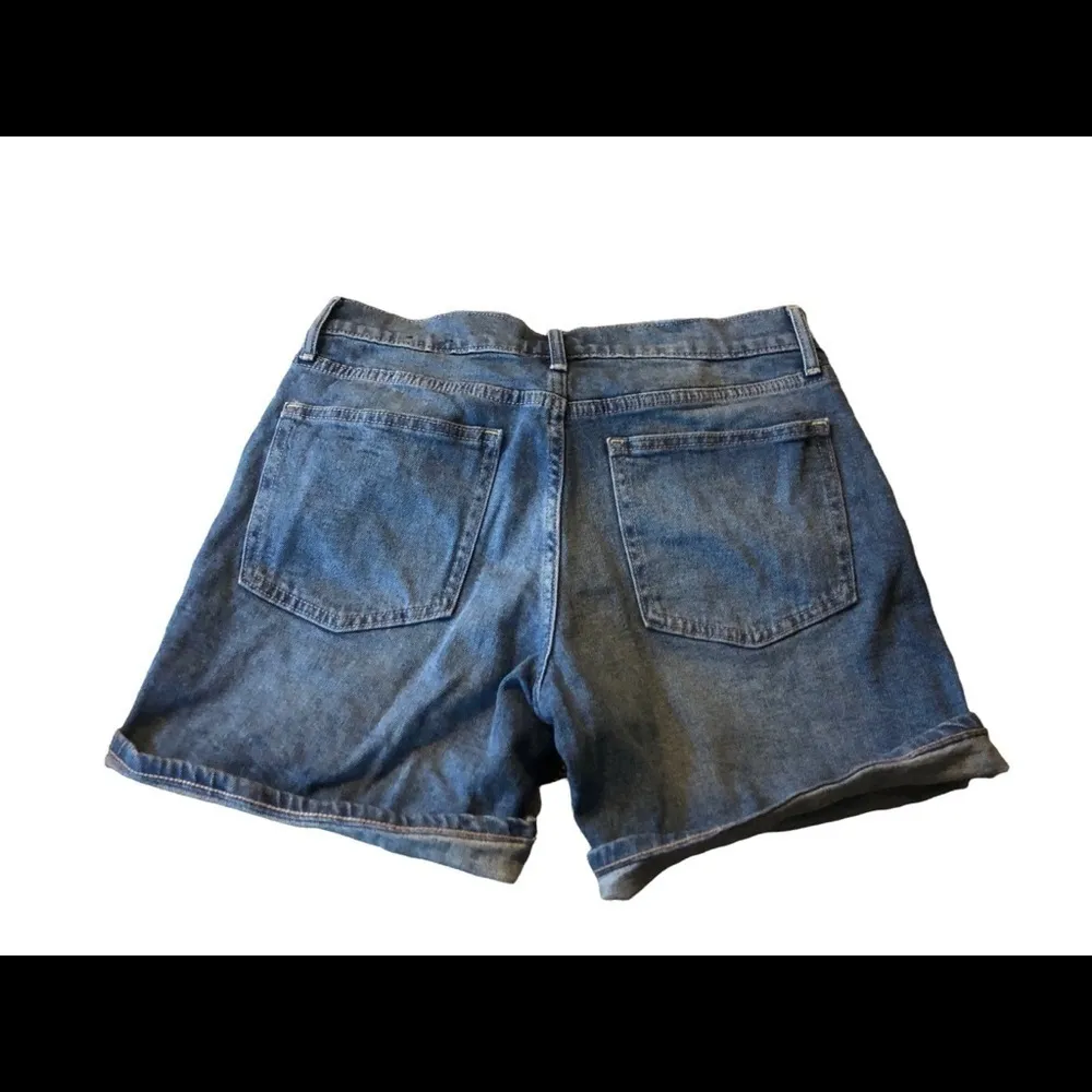 Gap 5" Mid Rise Denim Shorts Jorts 4/27 Medium Indigo Festival Distressed - Image 2