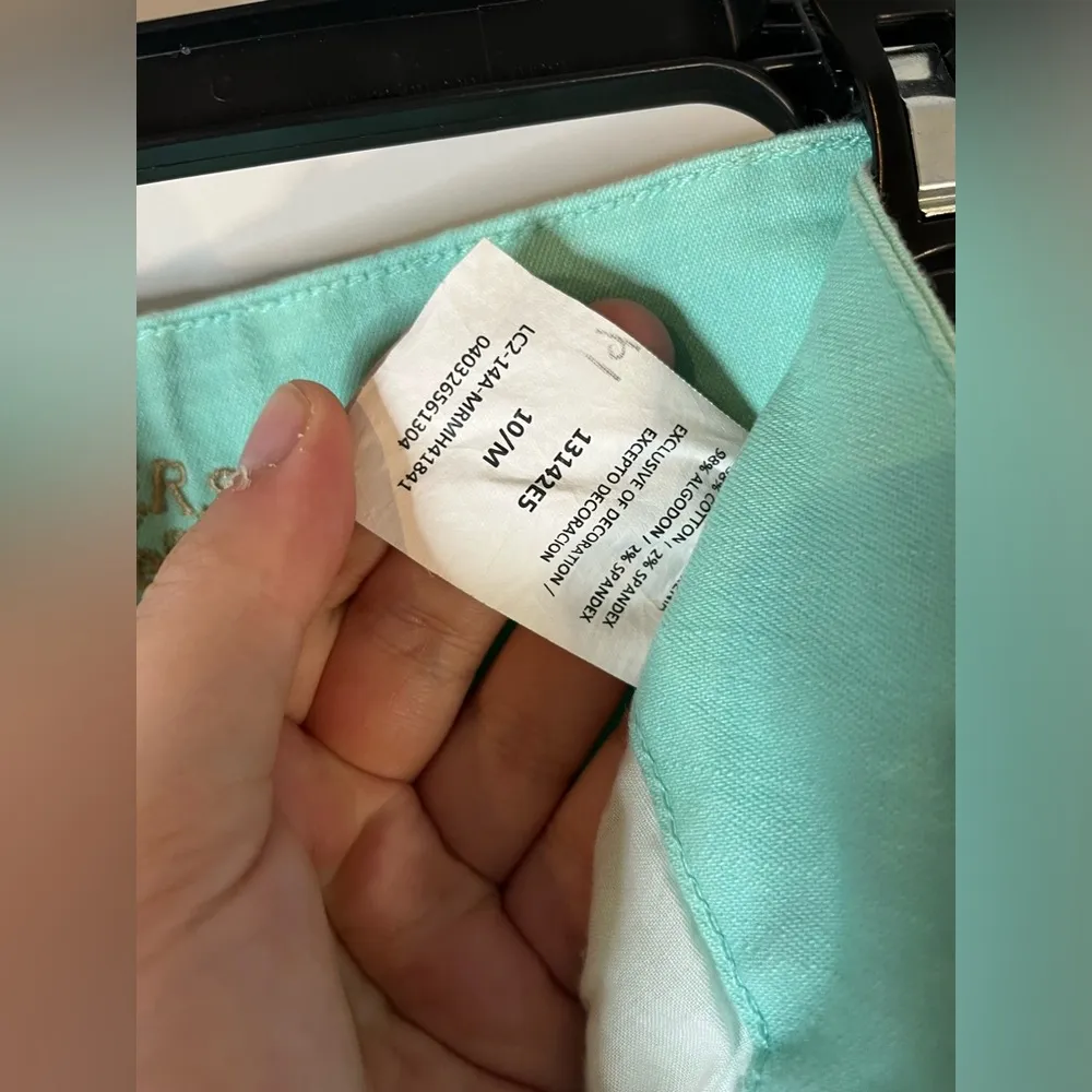 Lee Riders Teal Turquoise Cropped Active Wear Casual Pockets Capri Pants Sz 10M - Image 13