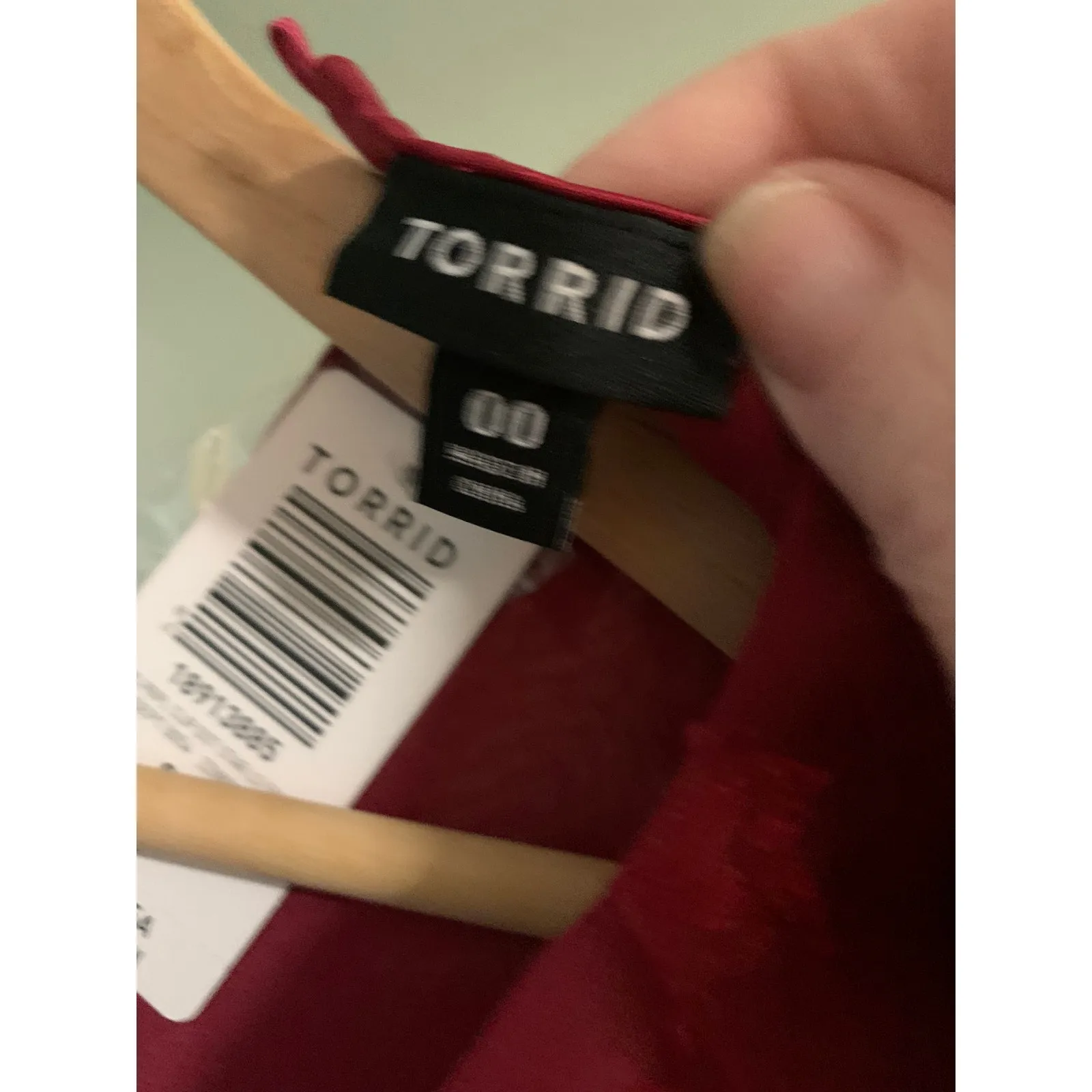 Torrid Midi Clip Dot Chiffon Tiered Dress Scoop Neck Burgundy Size 00 NWT - Image 7