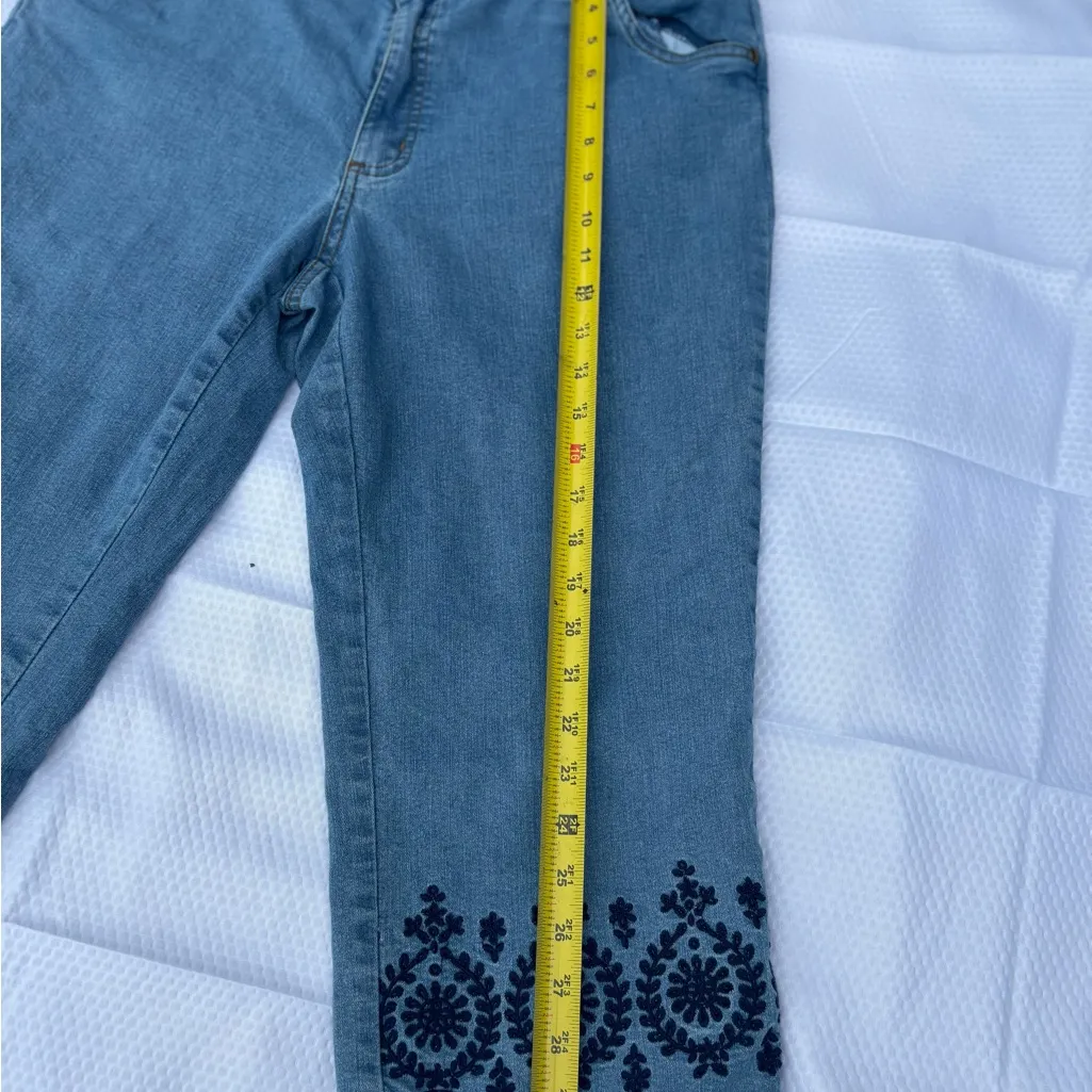 Woman Within Light Blue Denim Capris size 12 - Image 2