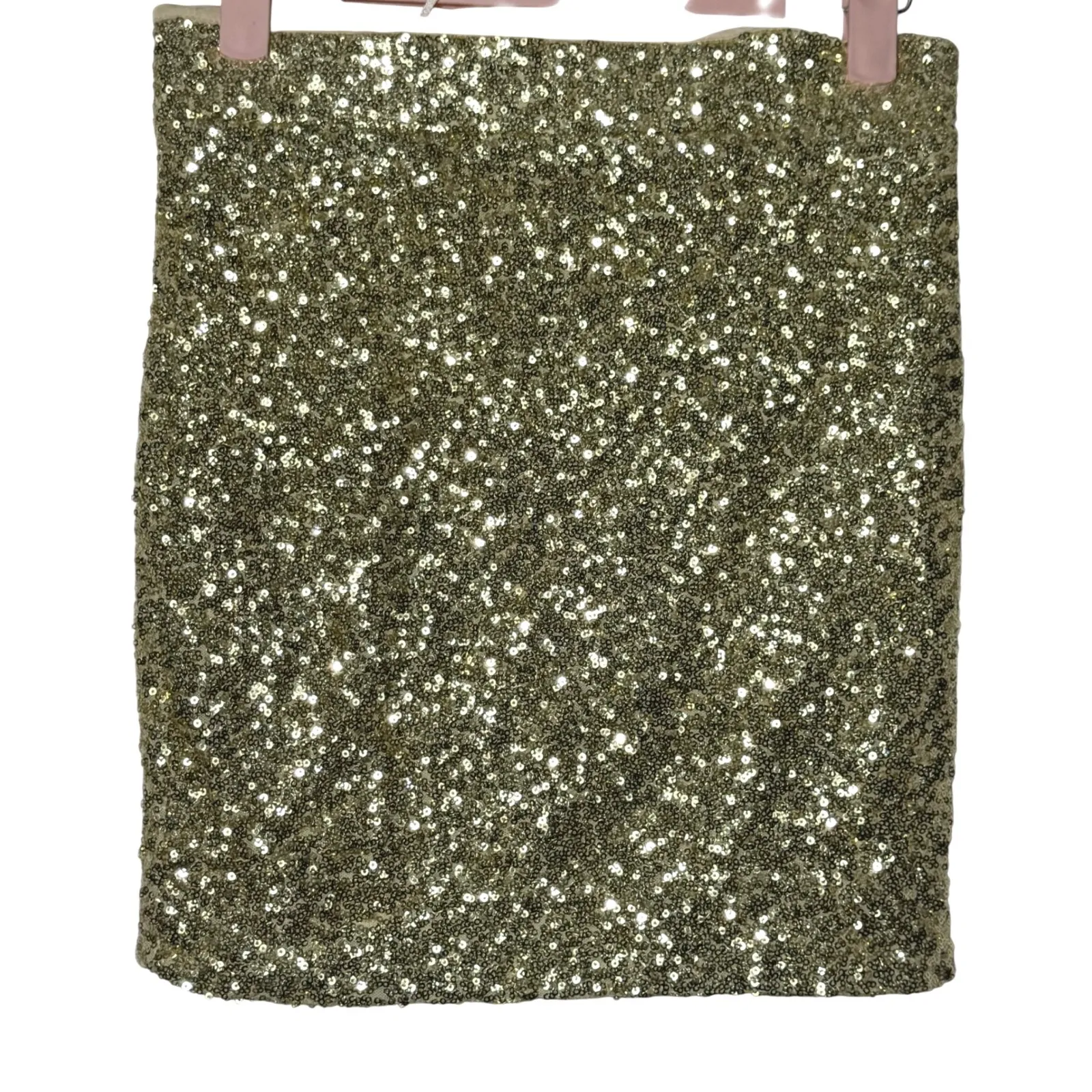 Arden B Gold Sequin Bodycon Mini Skirt Party Holiday Night Out XS - Image 2