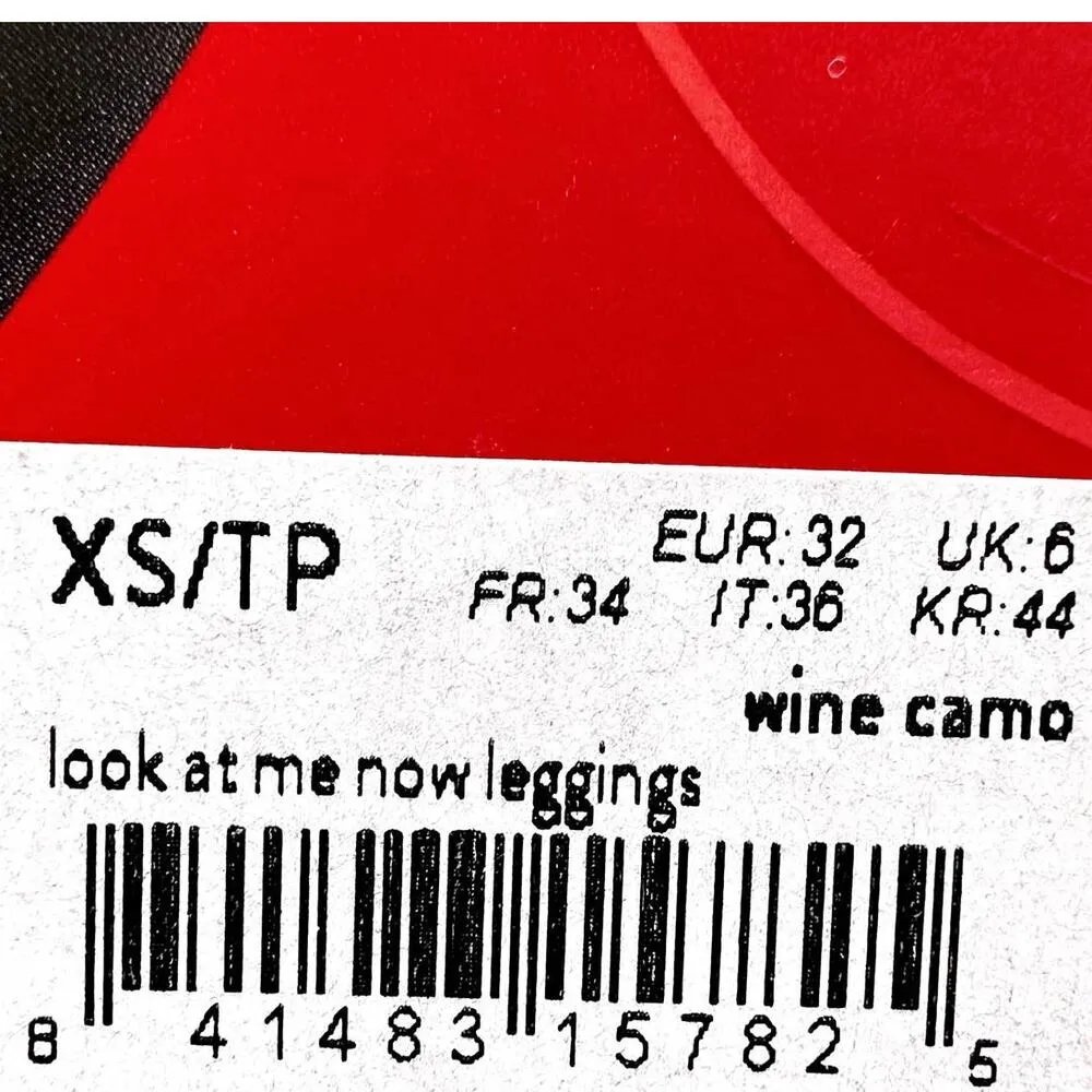 Spanx Look At Me Now Leggings Seamless Shaping High Rise Wine Camo XS NWT - Image 4