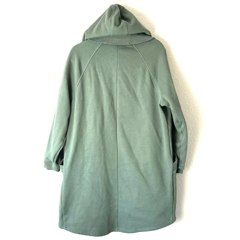 Fabletics Valentina Green Long Open Front Oversized Cardigan Size Small - Image 4