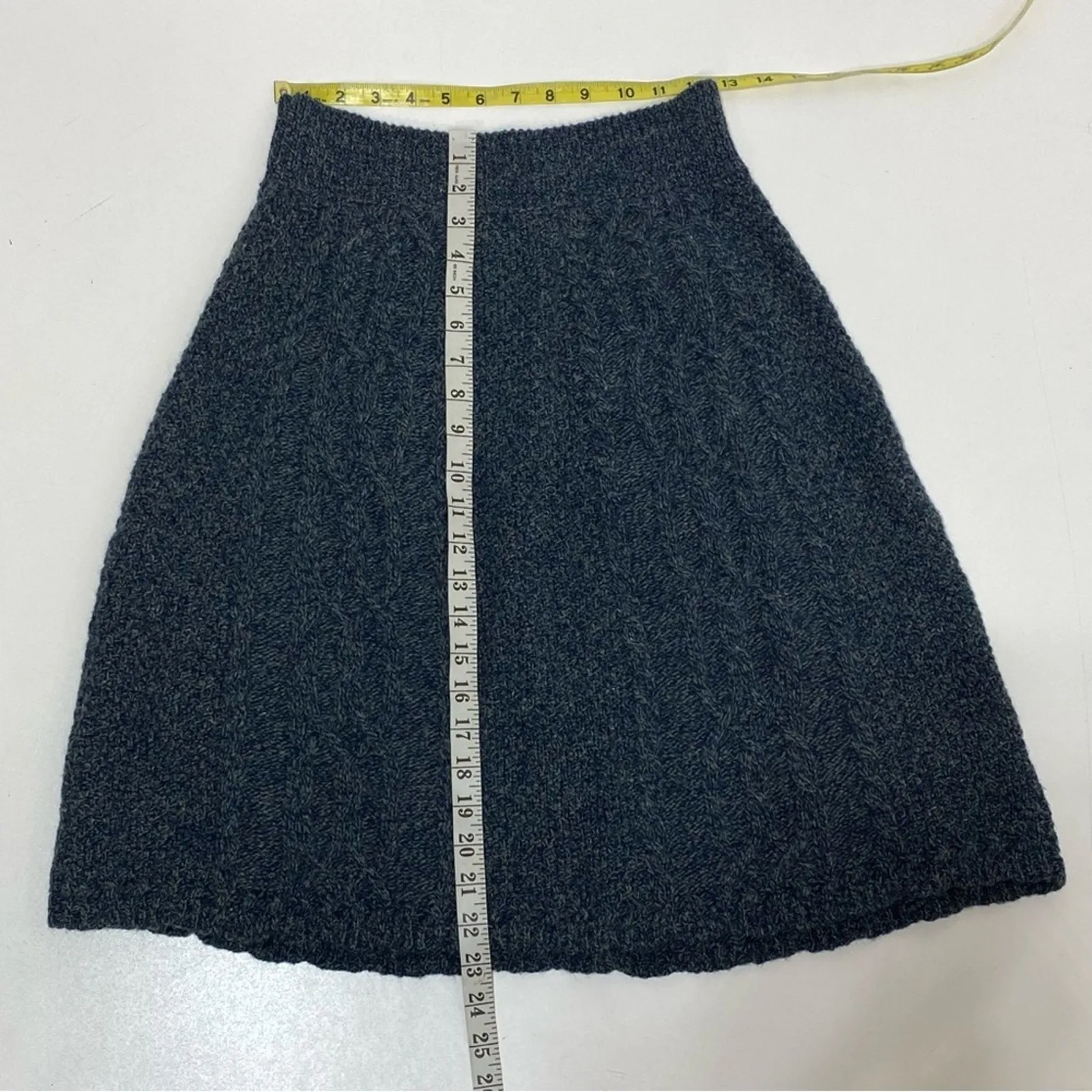 Anthro Moth Flowing Cables Wool Blend Cableknit Sweater Skirt S - Image 2