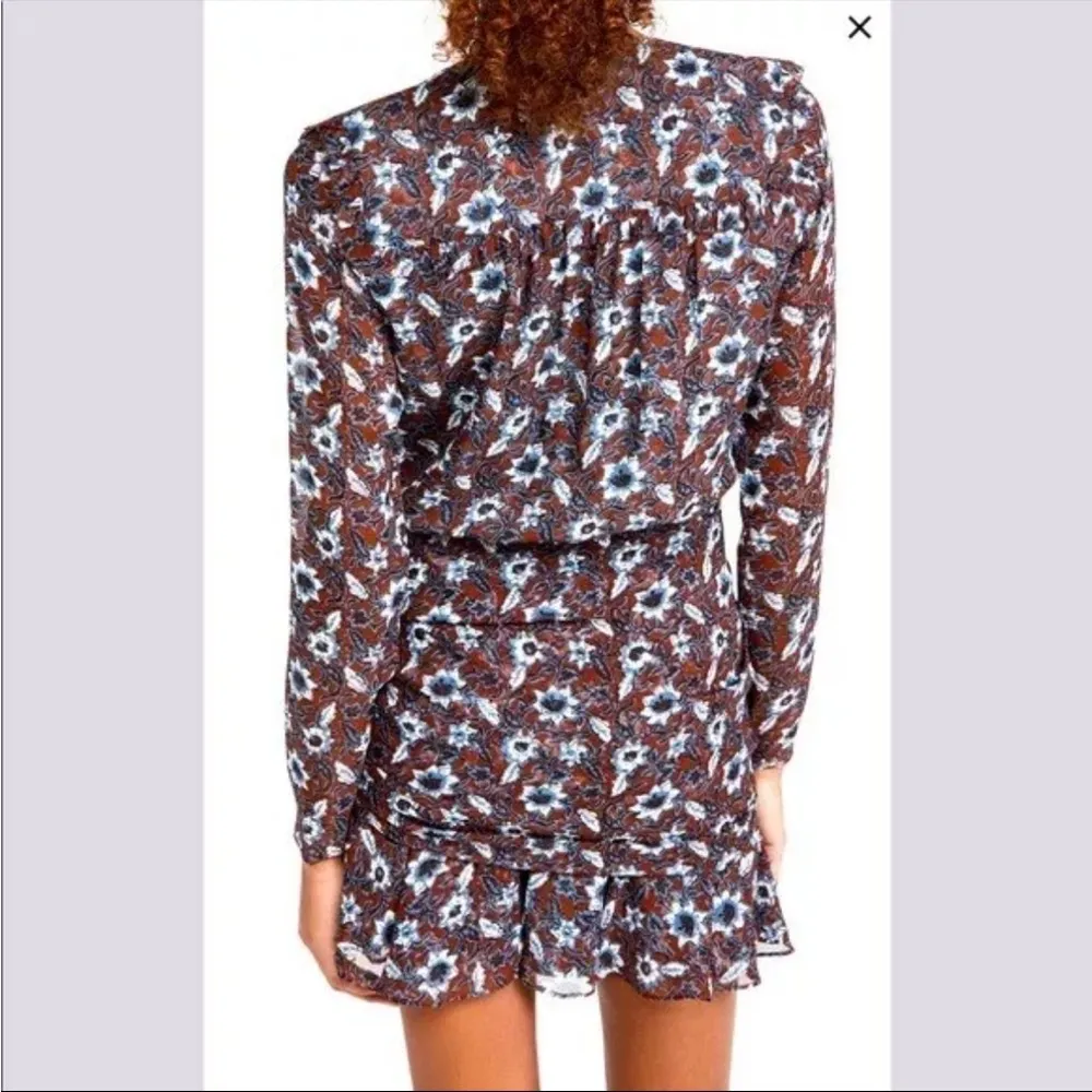 Veronica Beard Anjali Stretch Silk Mini Dress Size 8 Cottagecore Designer - Image 2