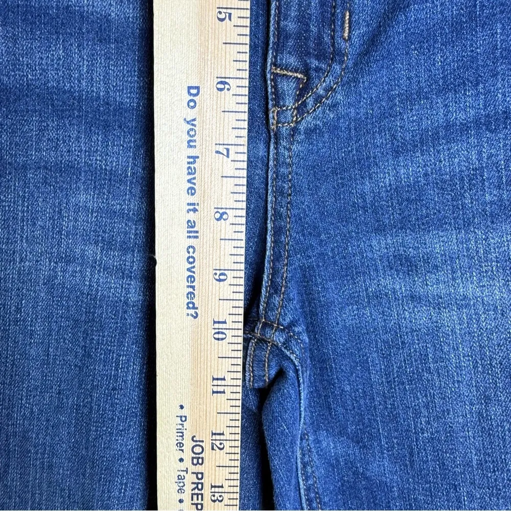 Francesca’s Harper Heritage Women’s High Rise Straight Raw Hem Jeans size 27 NWT Blue - Image 12