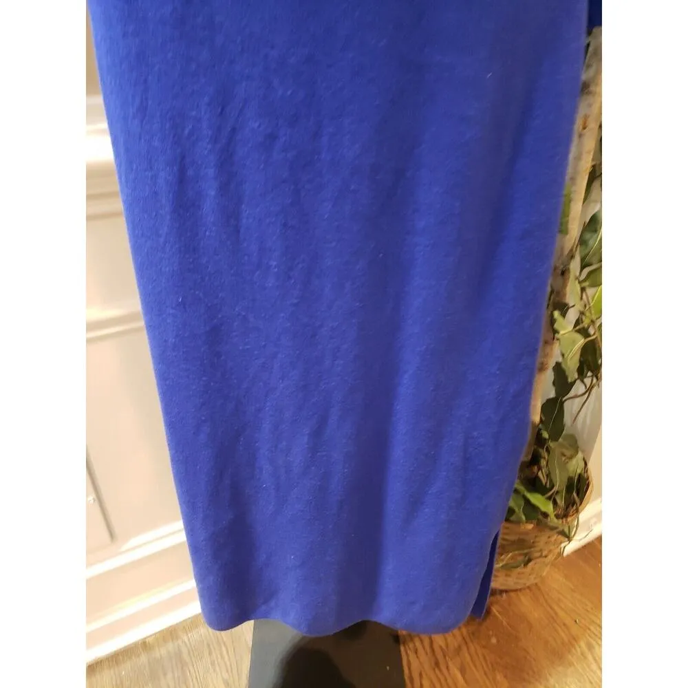 Womens Blue Solid Viscose V - Image 5