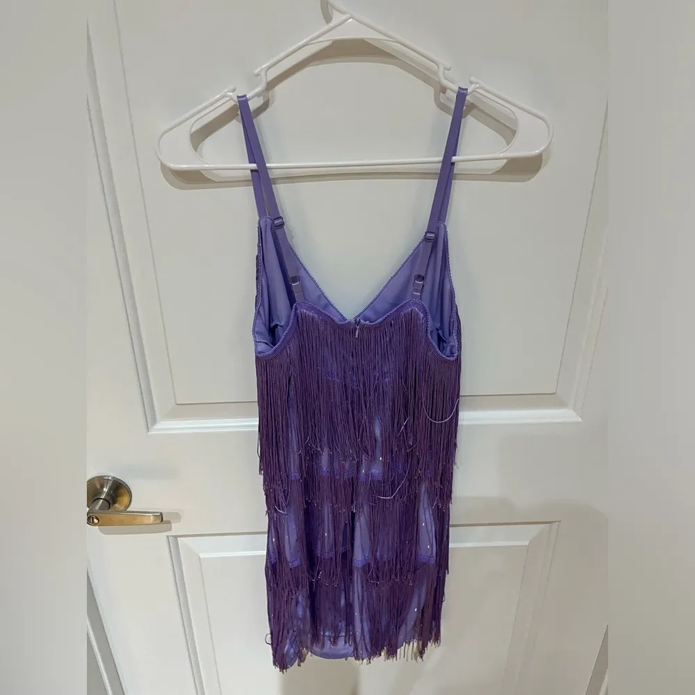 Purple fringe dress Size M - Image 2