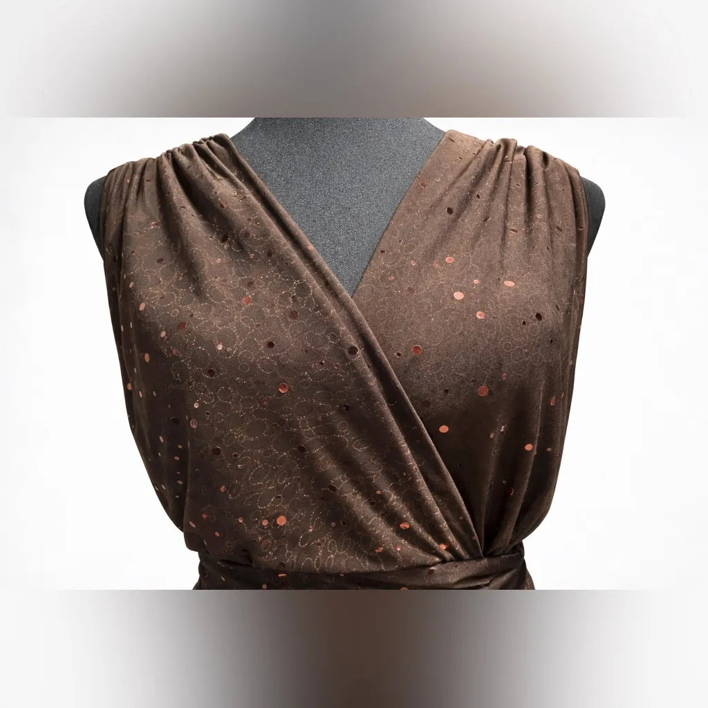 Tracy Evans Brown Faux Wrap Dress Size 10 - Image 3