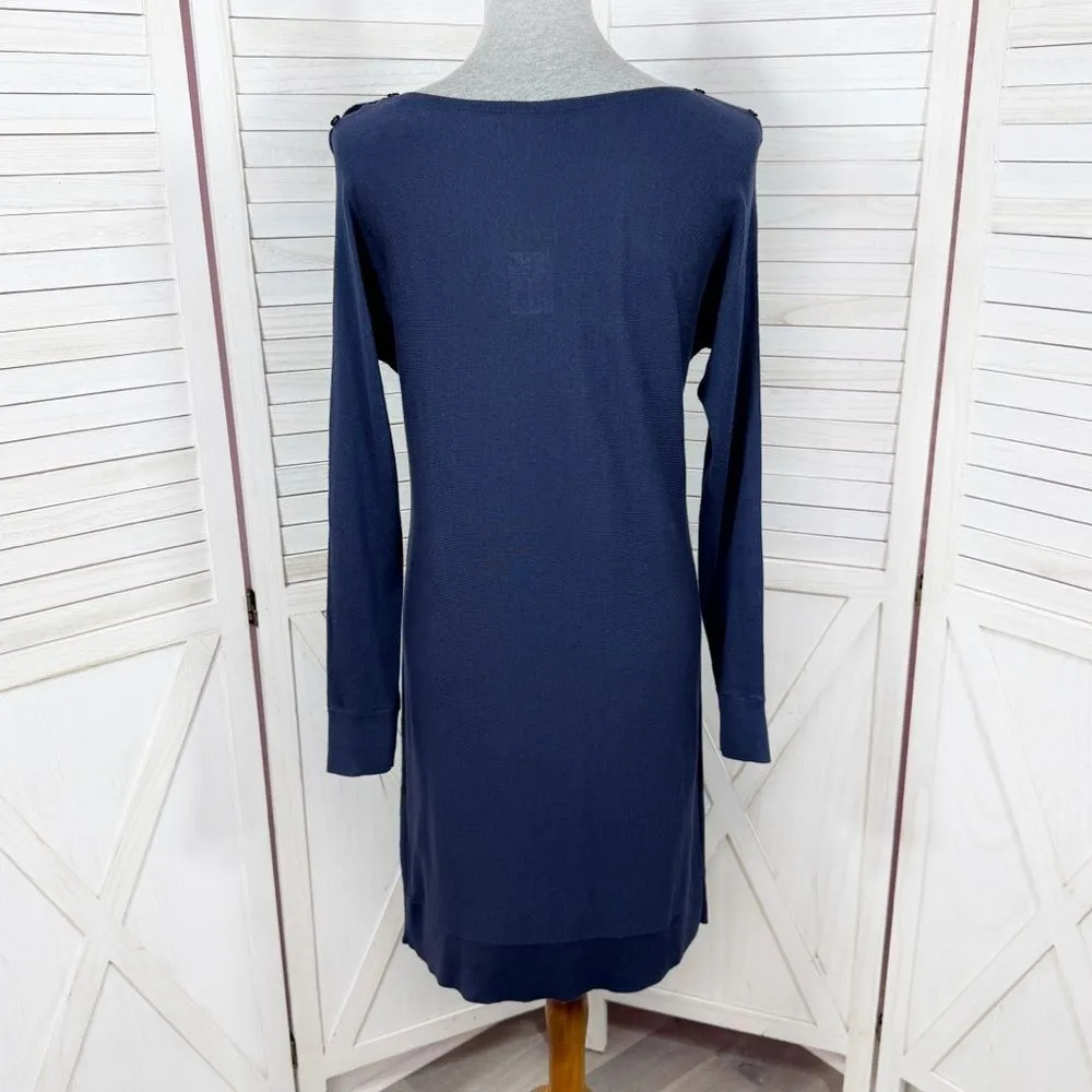 Lilly Pulitzer Jupiter Knit Sweater‎ Shift Dress Navy Blue XS Long Sleeve - Image 5